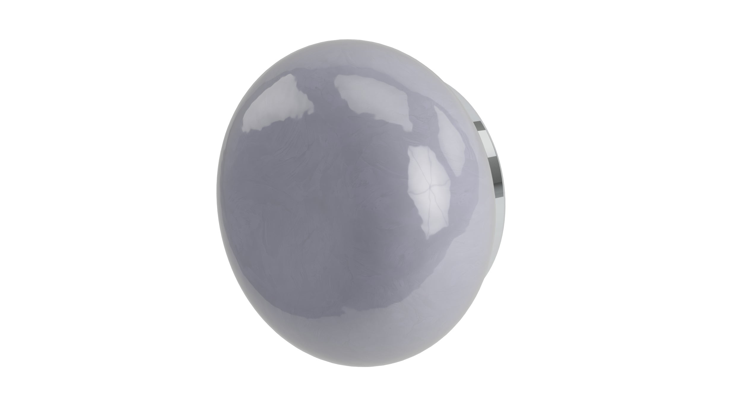Foundry One Handle Wall Mount Diverter/Volume Control Shower Trim with Pebble Ceramic Knob Handle in Polished Chrome
