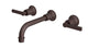 Emerson Two Handle Wall Mount 8.25" Lavatory Faucet with Classic Lever Handles in Architectural Copper