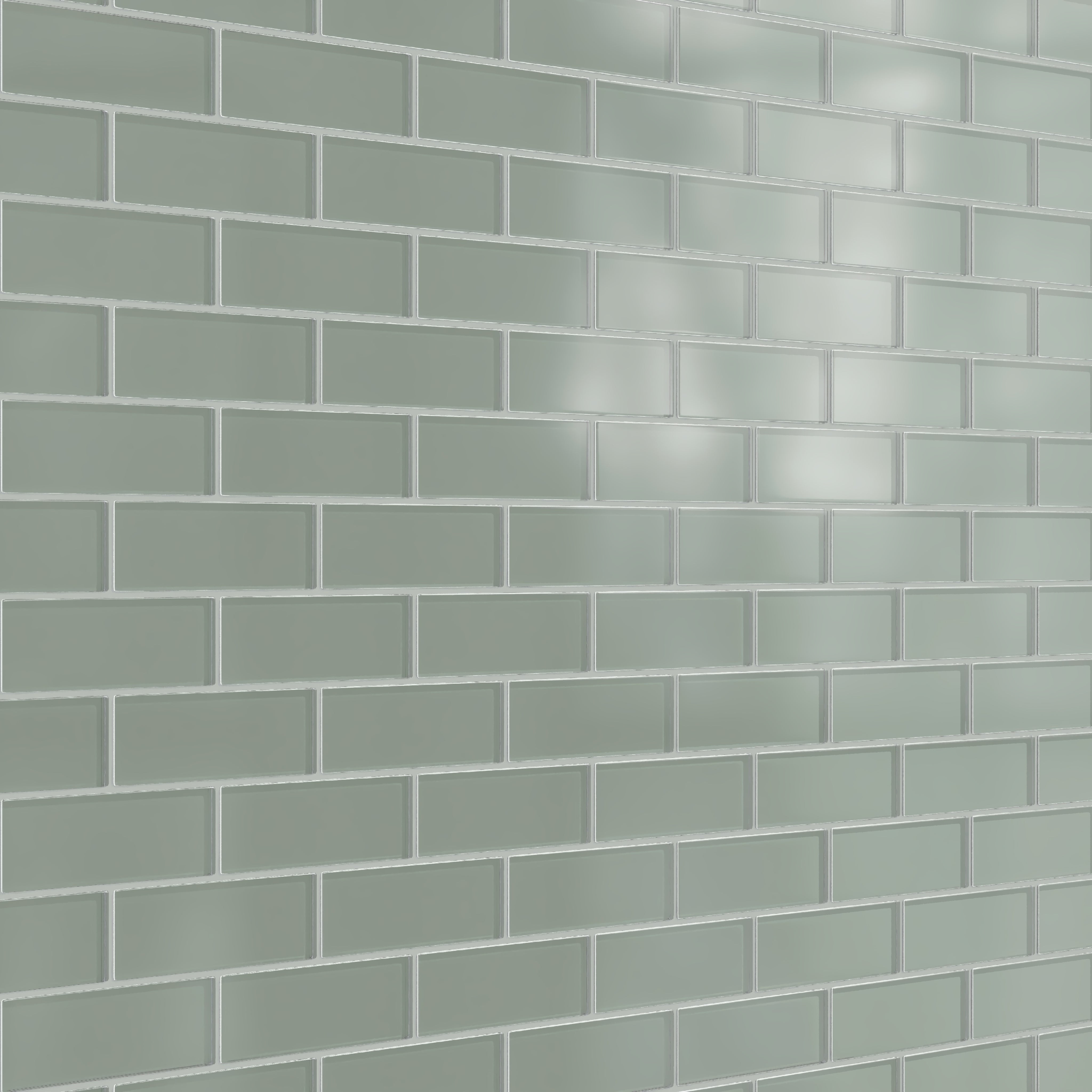 2x6 Glass Tile in Hummingbird Matte