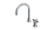 Emerson One Handle Deck Mount Gooseneck Lavatory Faucet with Defined Cross Handle in Satin Chrome