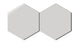 8" Hexagon Natural Press Ceramic Tile in Cloud Cover Gloss