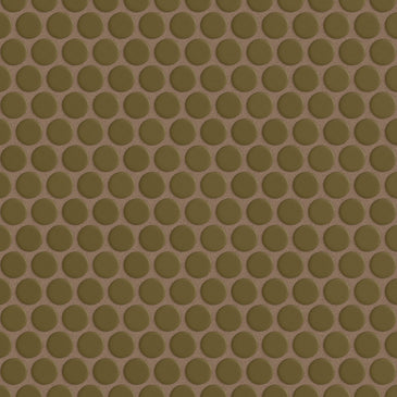 Penny Round Sheeted Original Ceramic Mosaic Tile in Chaparral Matte