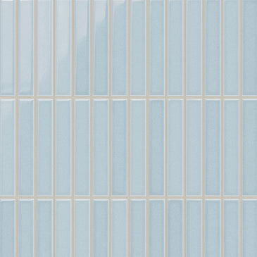 1x6 Straight Set Sheeted Original Ceramic Mosaic Tile in Crater Lake Gloss