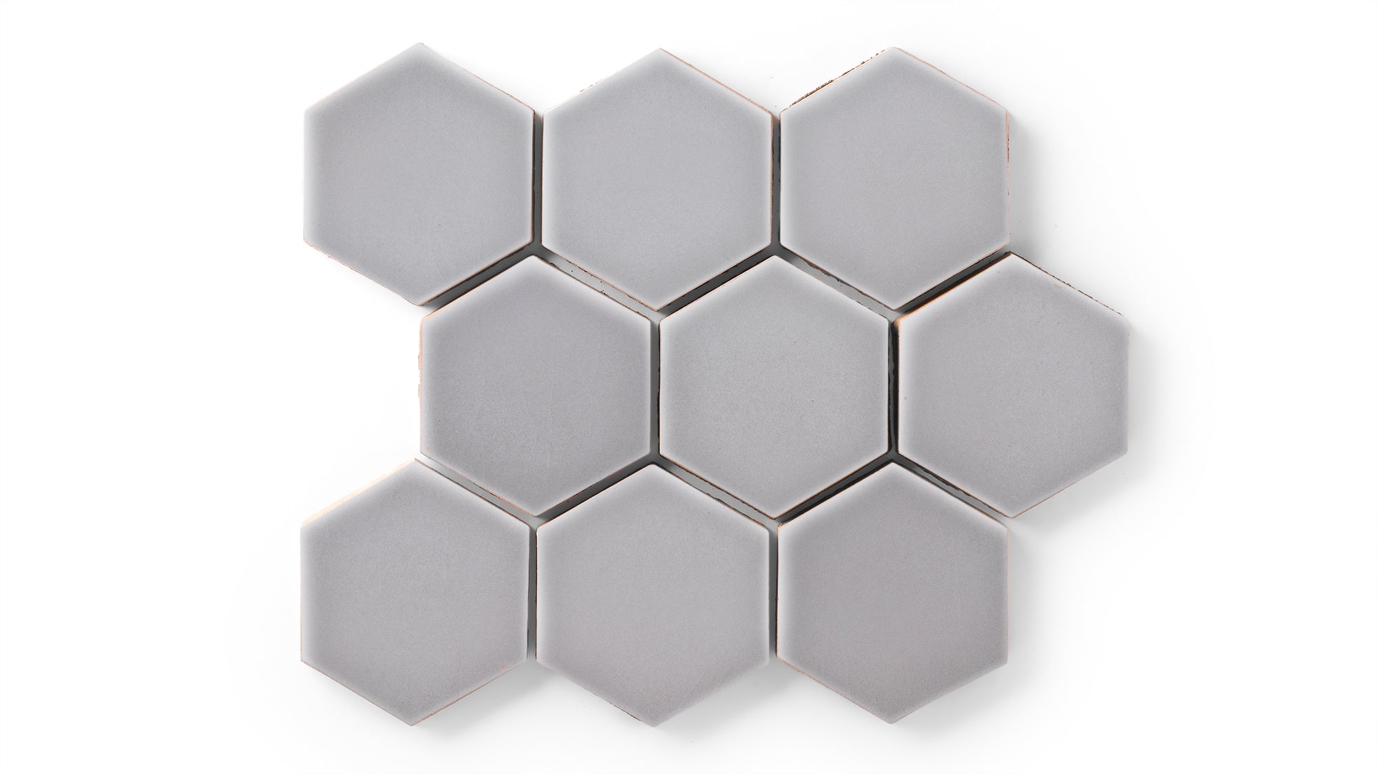 4" Hexagon Original Ceramic Tile in Dust Storm Gloss