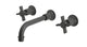 Emerson Two Handle Wall Mount 8.25" Lavatory Faucet with Defined Cross Handles in Blackened Nickel