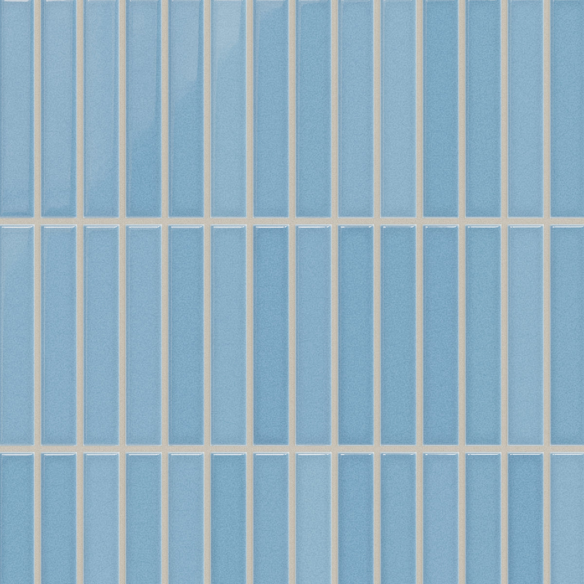 1x6 Straight Set Sheeted Original Ceramic Mosaic Tile in Caribbean Sea