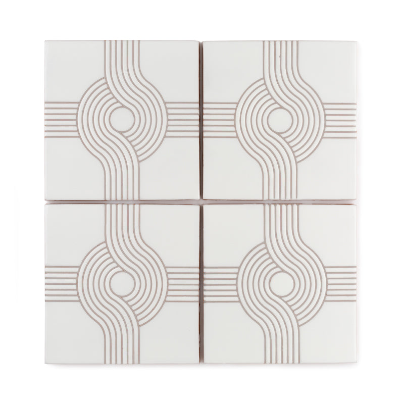 4x4 Handpainted Sample Roundabout 1  in Gesso