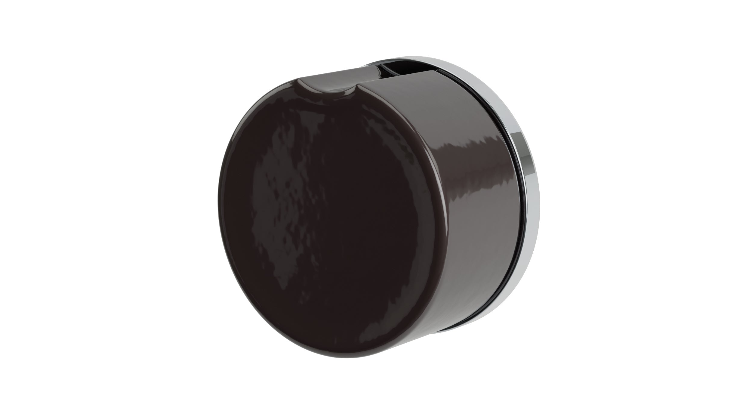 Foundry One Handle Wall Mount Diverter/Volume Control Shower Trim with Groove Ceramic Knob Handle in Polished Chrome