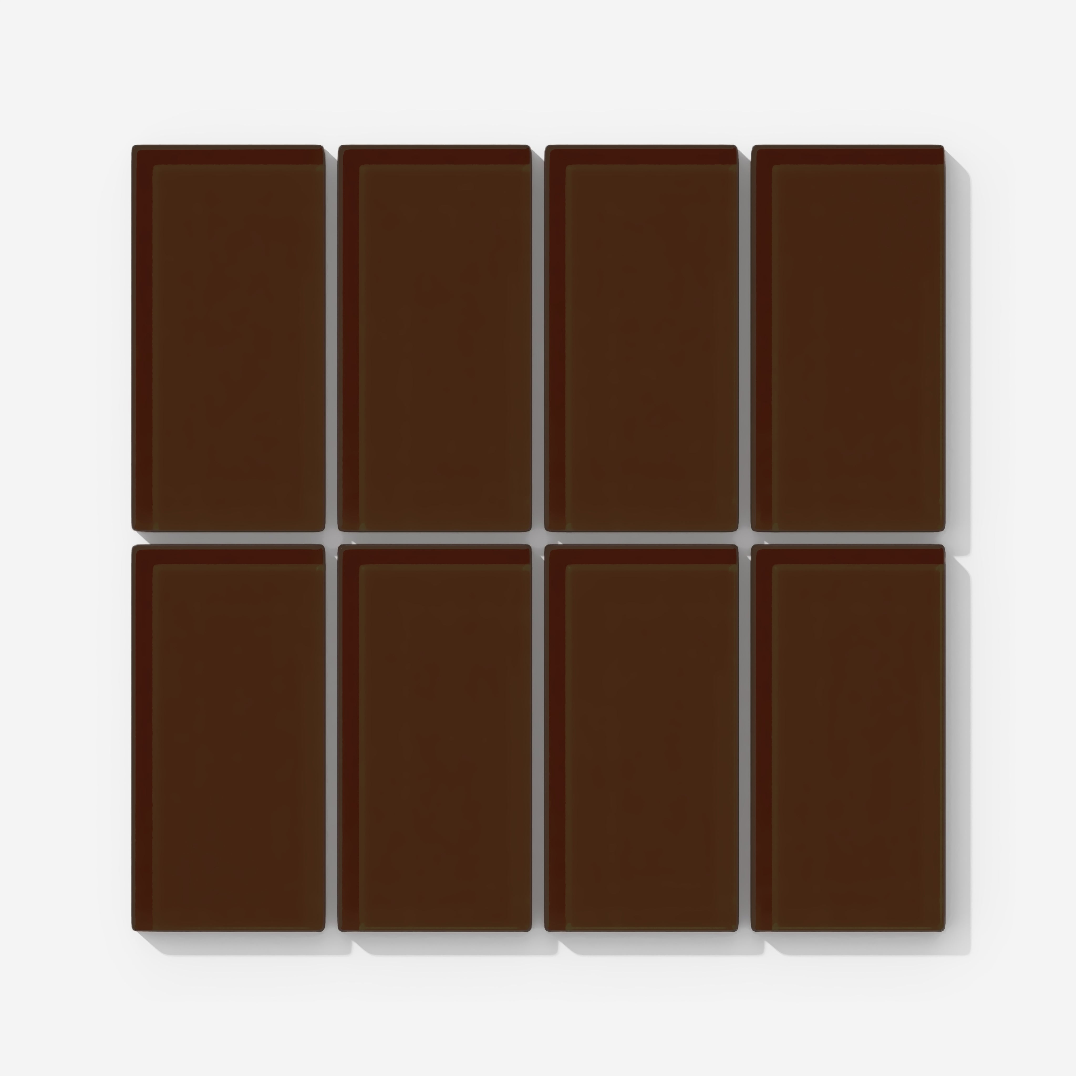 2x4 Straight Set Sheeted Glass Mosaic Tile in Thrasher Gloss