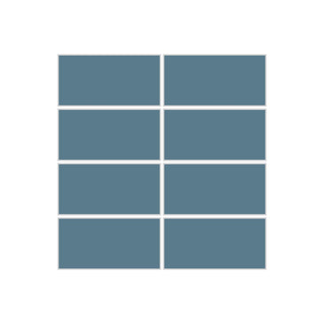 2x4 Straight Set Sheeted Original Ceramic Mosaic Tile in Nautical Matte