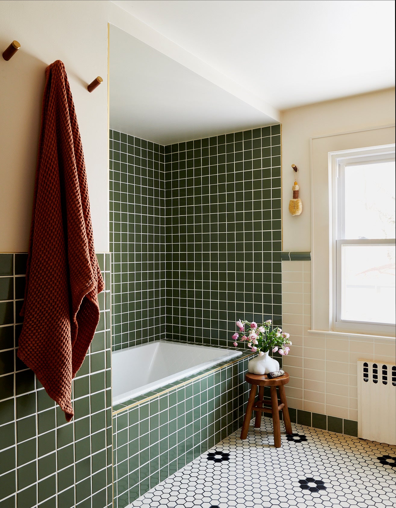 2" Hexagon Sheeted Original Ceramic Mosaic Tile in Raven Matte