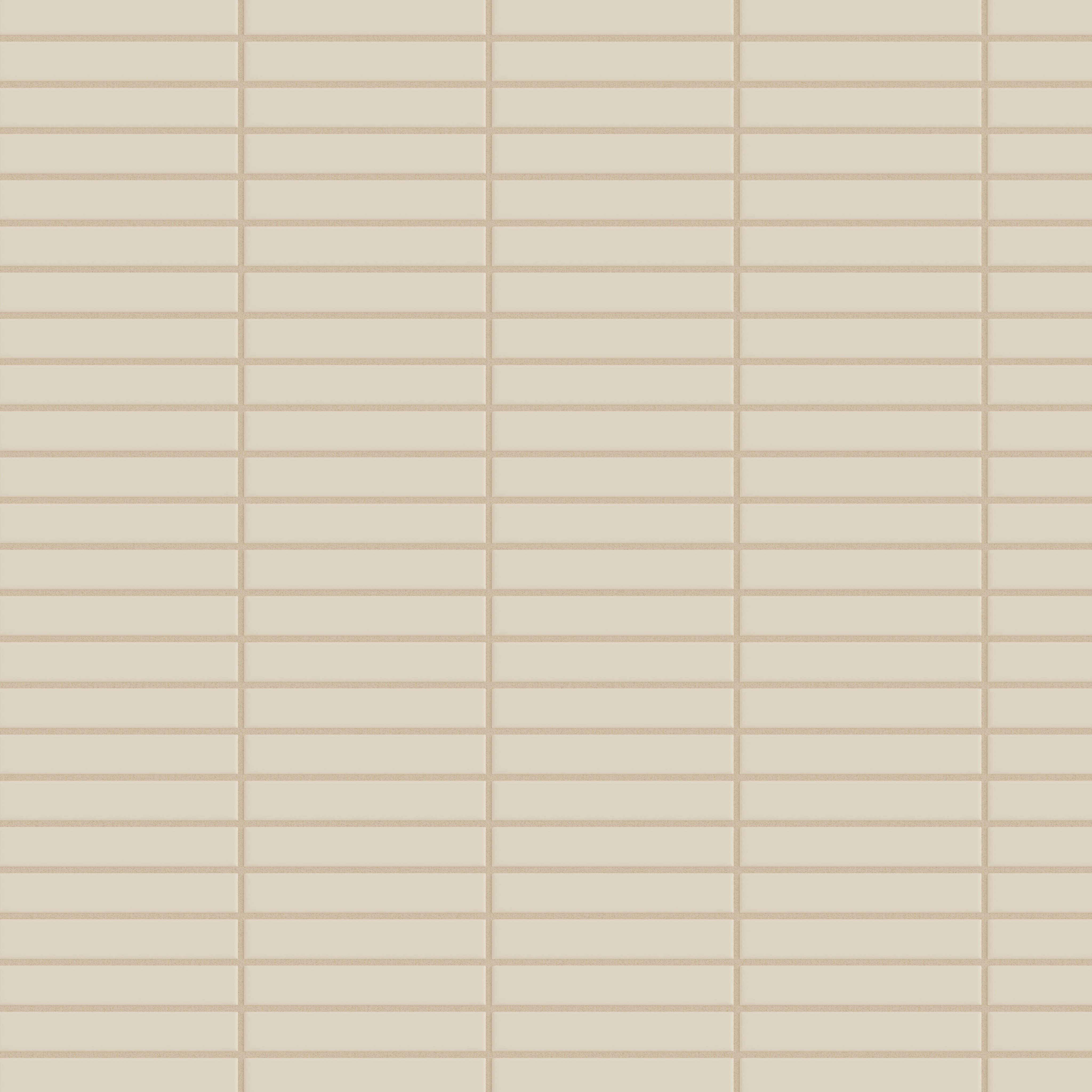 1x6 Straight Set Sheeted Original Ceramic Mosaic Tile in Ivory Matte