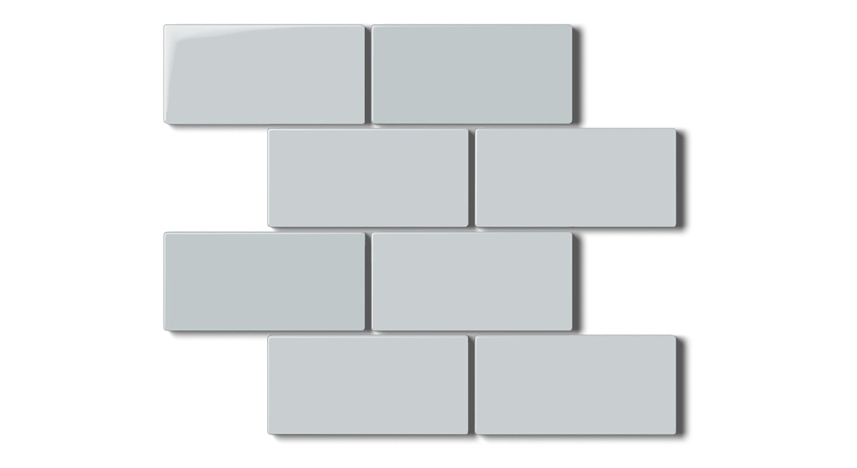 Alberta Blue 2x4 Half Offset Sheeted Gloss Natural Press Ceramic Tile