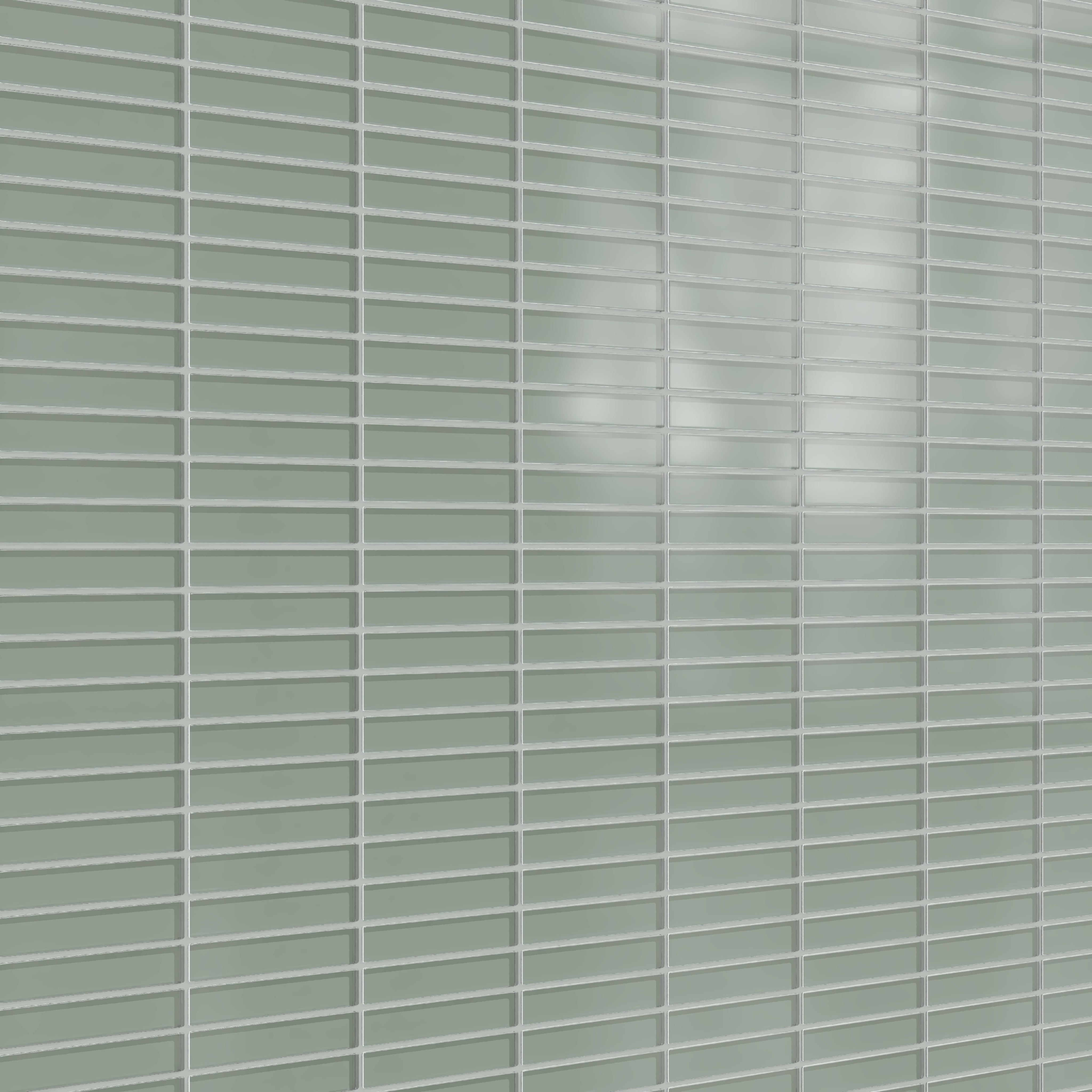 1x6 Straight Set Sheeted Glass Mosaic Tile in Hummingbird Matte