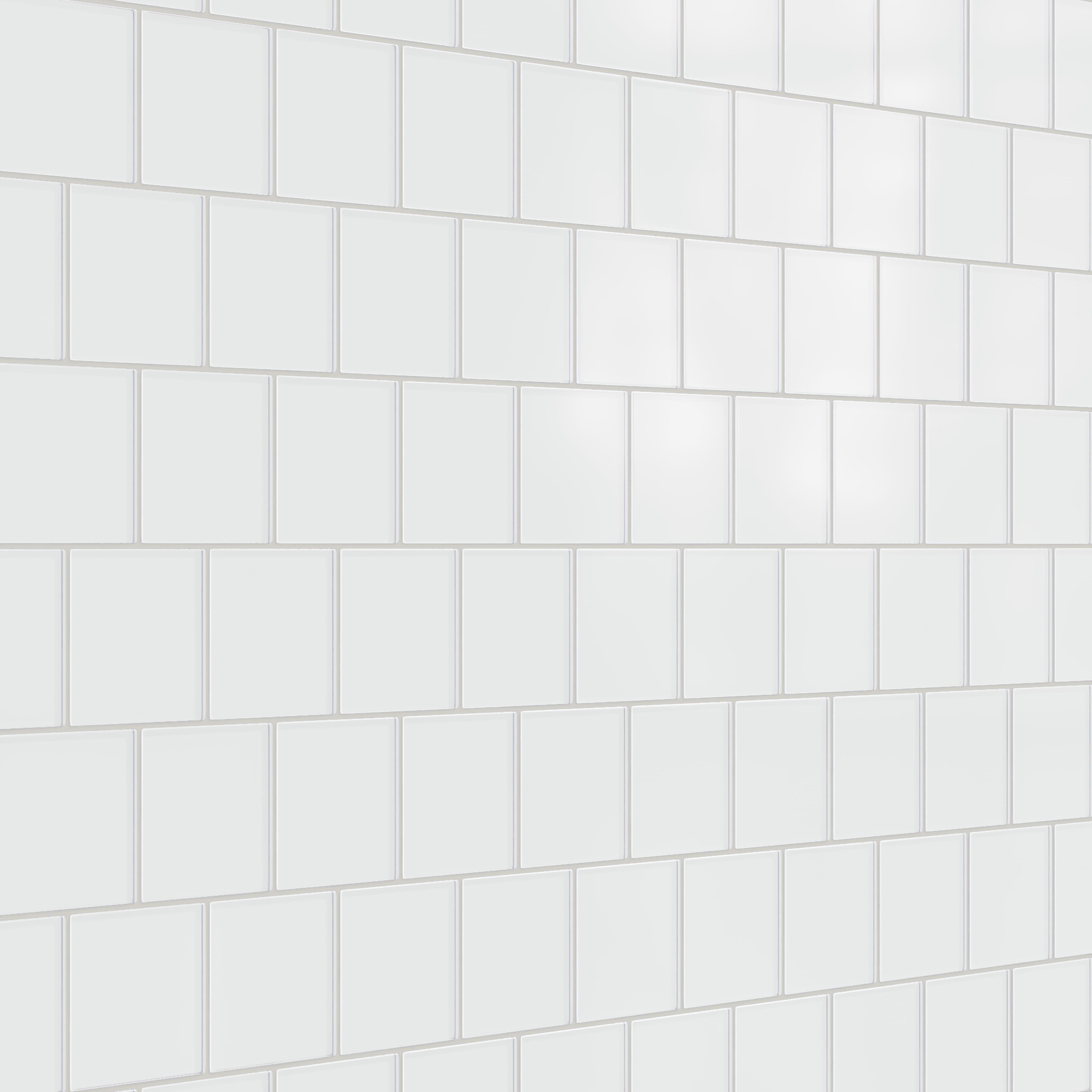 Quick Ship 4x4 Glass Tile in Egret Matte