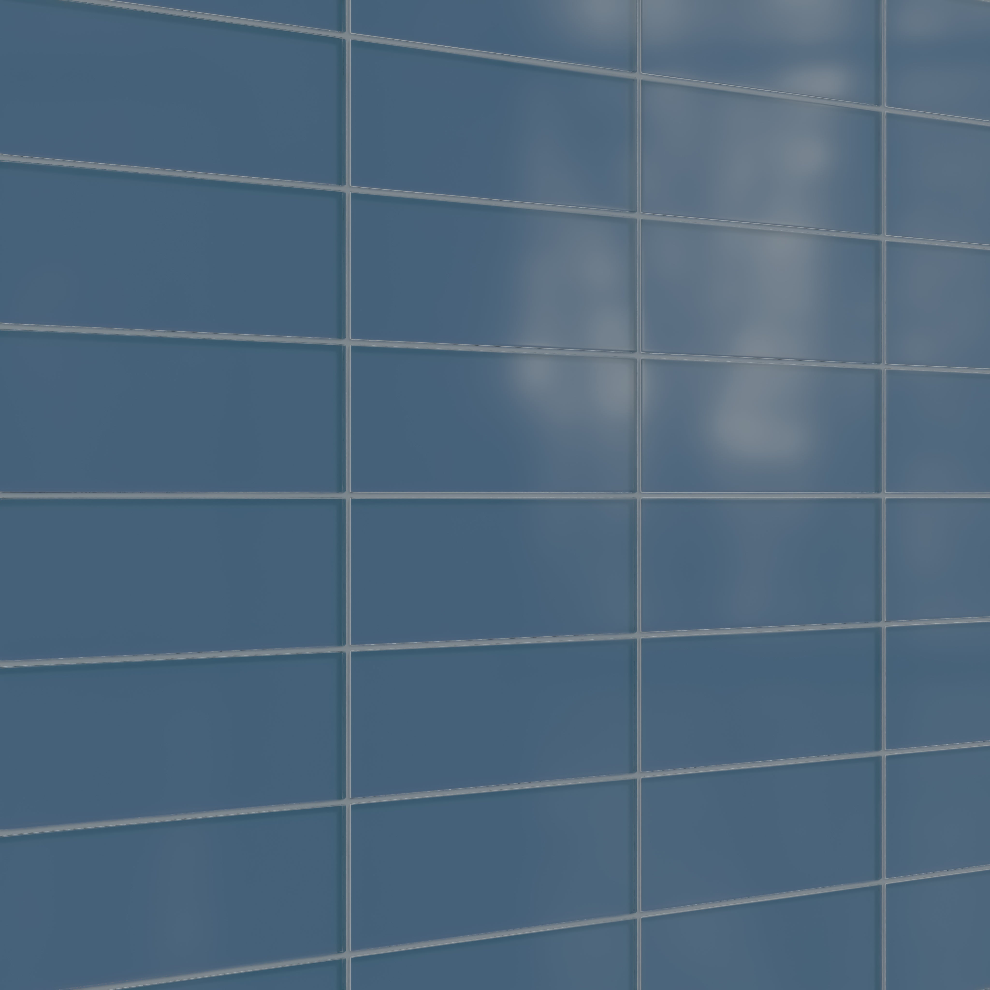 4x12 Glass Tile in Blue Jay Matte
