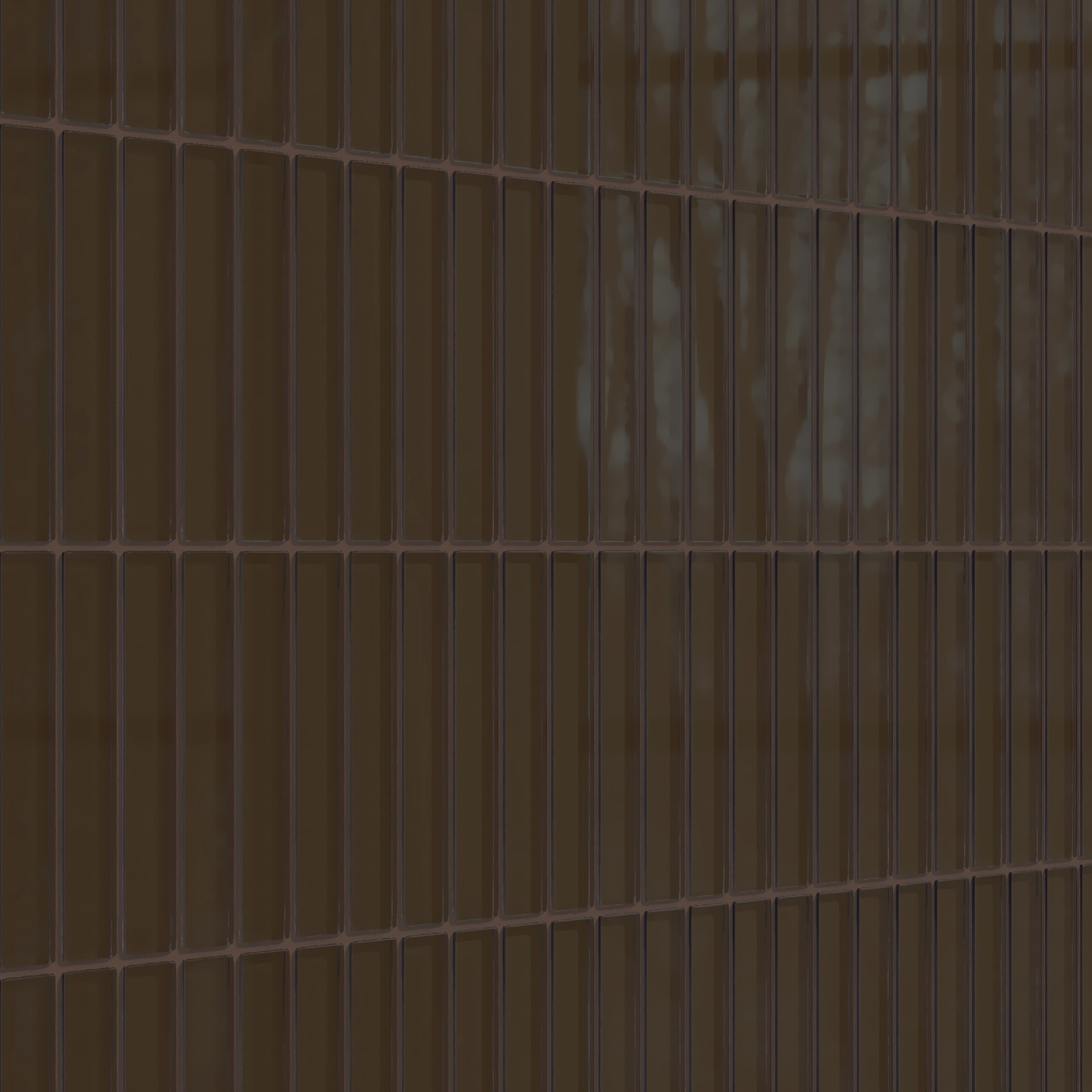 1x6 Straight Set Sheeted Glass Mosaic Tile in Osprey Gloss