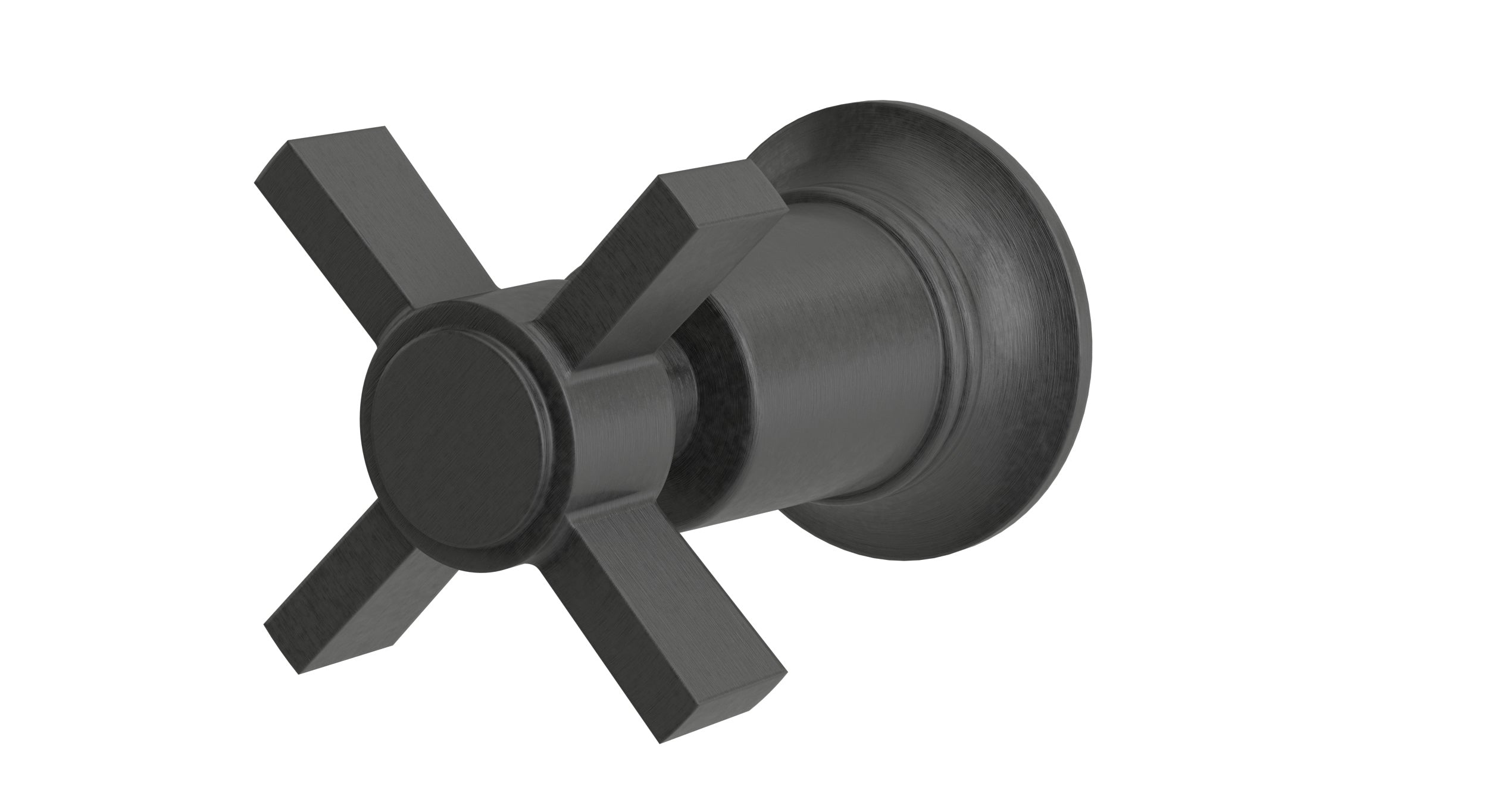 Emerson One Handle Wall Mount Diverter/Volume Control Shower Trim with Defined Cross Handle in Blackened Nickel
