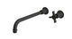 Emerson One Handle Wall Mount 12" Lavatory Faucet with Defined Cross Handle in Matte Black