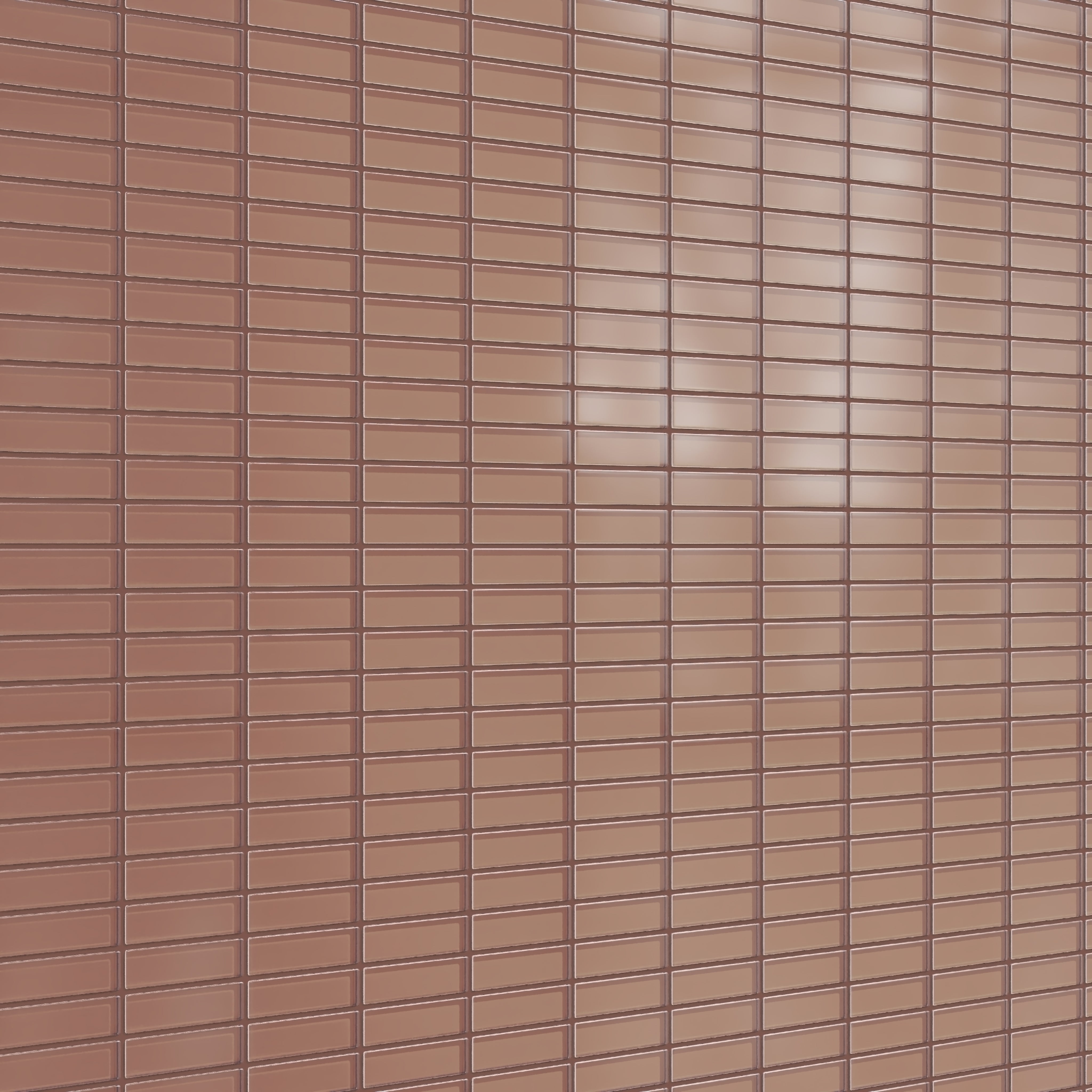 1x4 Straight Set Sheeted Glass Mosaic Tile in Flicker Matte