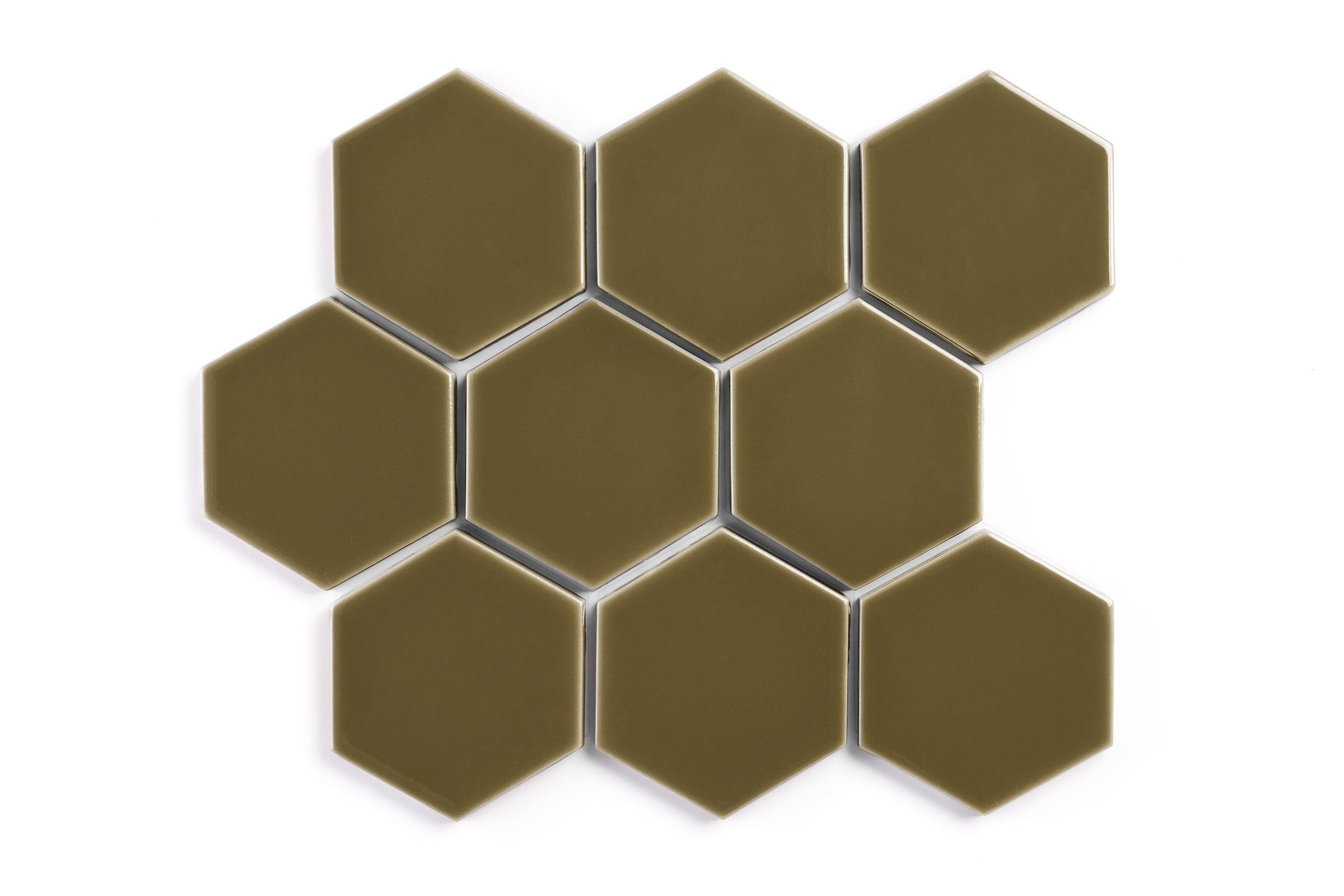 4" Hexagon Original Ceramic Tile in Chaparral Gloss
