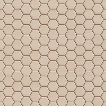1" Hexagon Sheeted Original Ceramic Mosaic Tile in Sweet Pea Gloss
