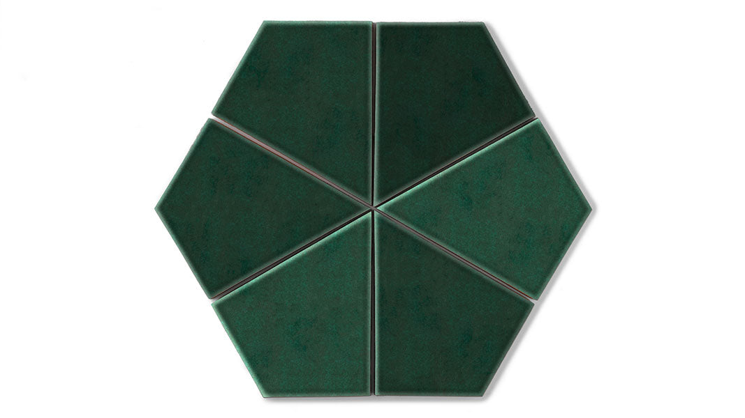 Hexite Original Ceramic Tile in Evergreen Gloss