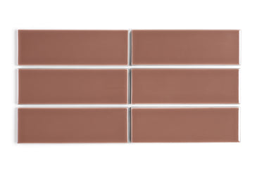 3x9 Original Ceramic Tile in Mauve Gloss