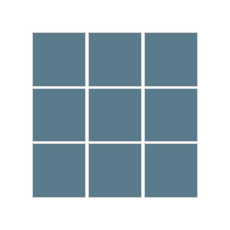 3x3 Straight Set Sheeted Original Ceramic Mosaic Tile in Nautical Matte