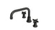 Emerson Two Handle Deck Mount Squaretop Bath Trim with Defined Cross Handles in Oil Rubbed Bronze