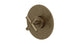 Contour One Handle Wall Mount Shower Trim with Soft Cross Handle in Antique Brass