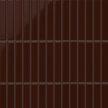 1x6 Straight Set Sheeted Original Ceramic Mosaic Tile in Garnet Gloss