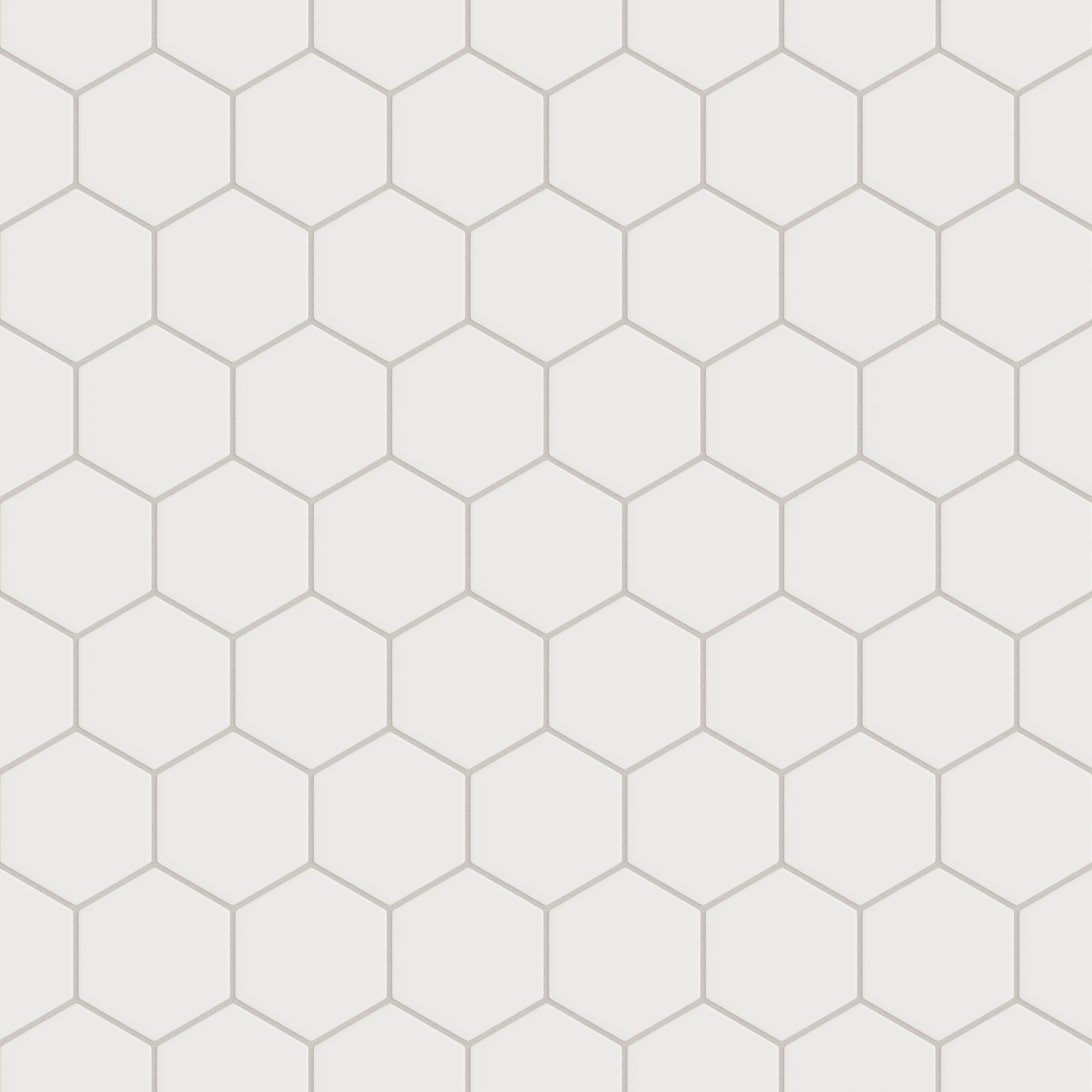 4" Hexagon Original Ceramic Tile in Frost Matte