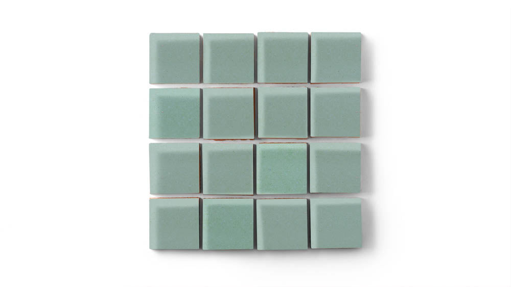 2x2 Straight Set Sheeted Original Ceramic Mosaic Tile in Amalfi Coast Matte