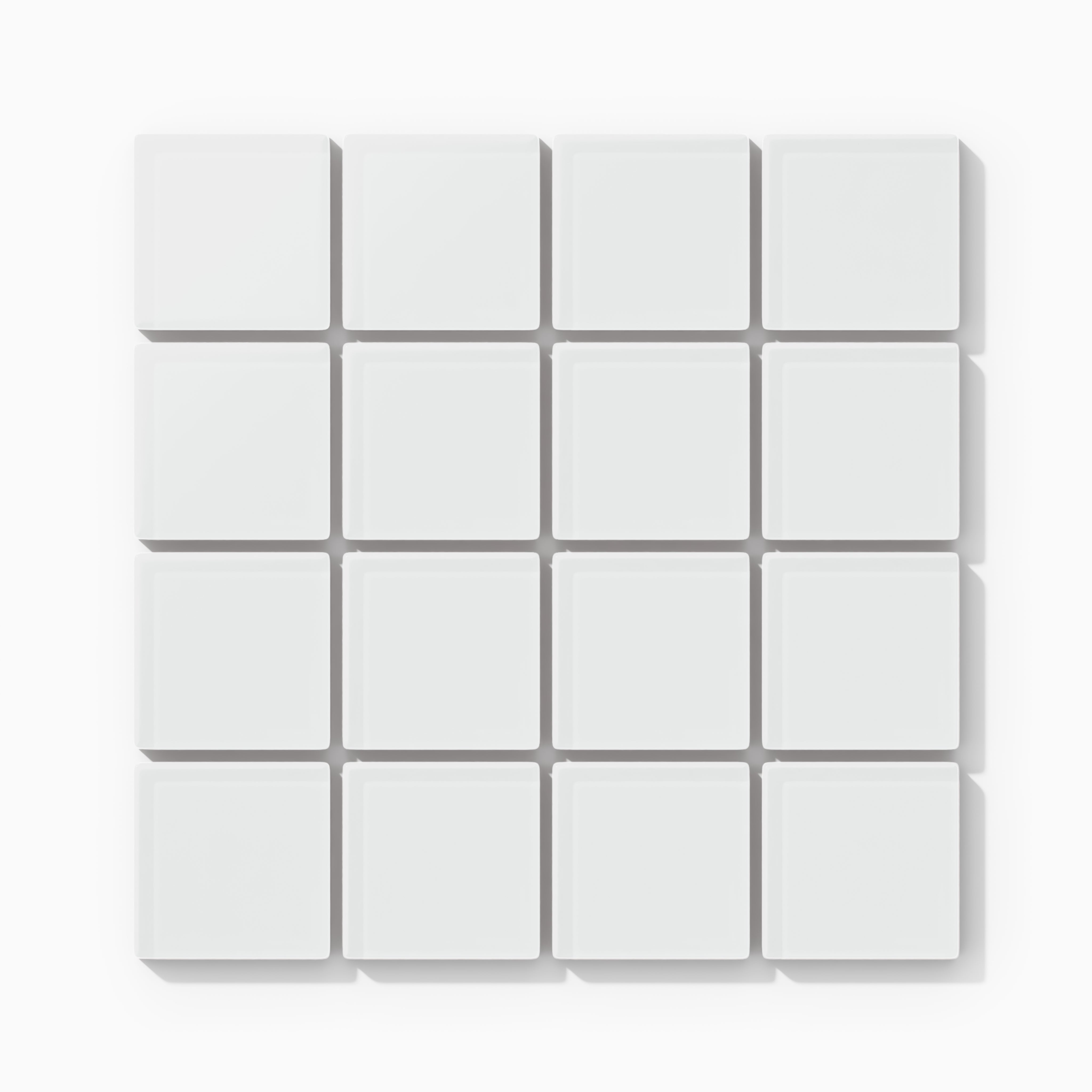 2x2 Straight Set Sheeted Glass Mosaic Tile in Egret Matte