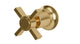 Emerson One Handle Wall Mount Diverter/Volume Control Shower Trim with Defined Cross Handle in Satin Brass