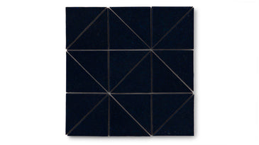 4" Triangle Original Ceramic Tile in Navy Blue Gloss
