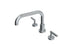Contour Two Handle Deck Mount Squaretop Bath Trim with Soft Lever Handles in Satin Chrome