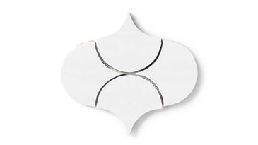 Ogee Drop Original Ceramic Tile in Calcite Gloss