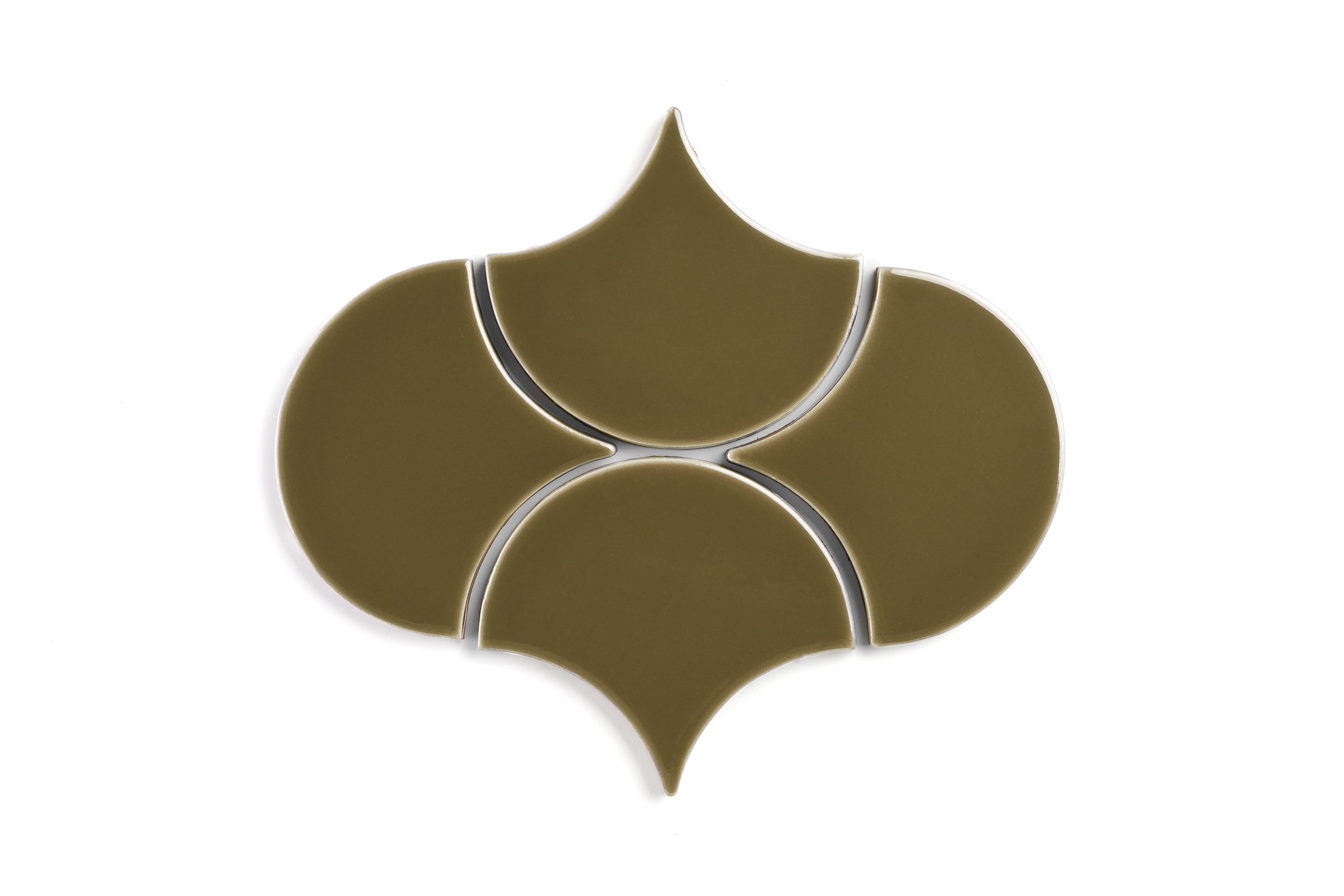 Ogee Drop Original Ceramic Tile in Chaparral Gloss