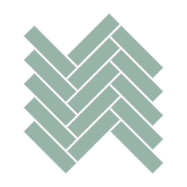 1x4 Herringbone Sheeted Glass Mosaic Tile in Kingfisher Matte