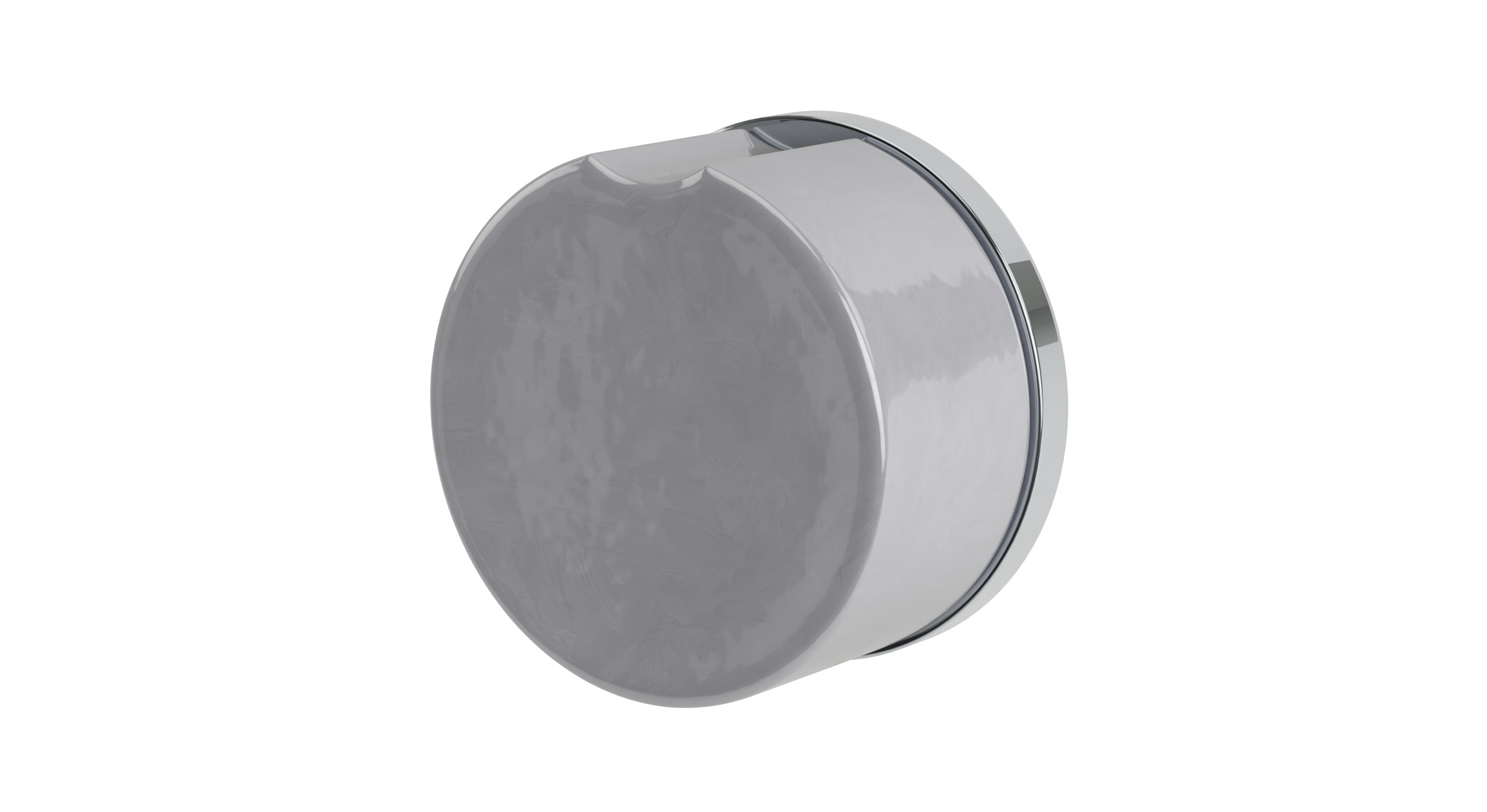 Foundry One Handle Wall Mount Diverter/Volume Control Shower Trim with Groove Ceramic Knob Handle in Polished Chrome