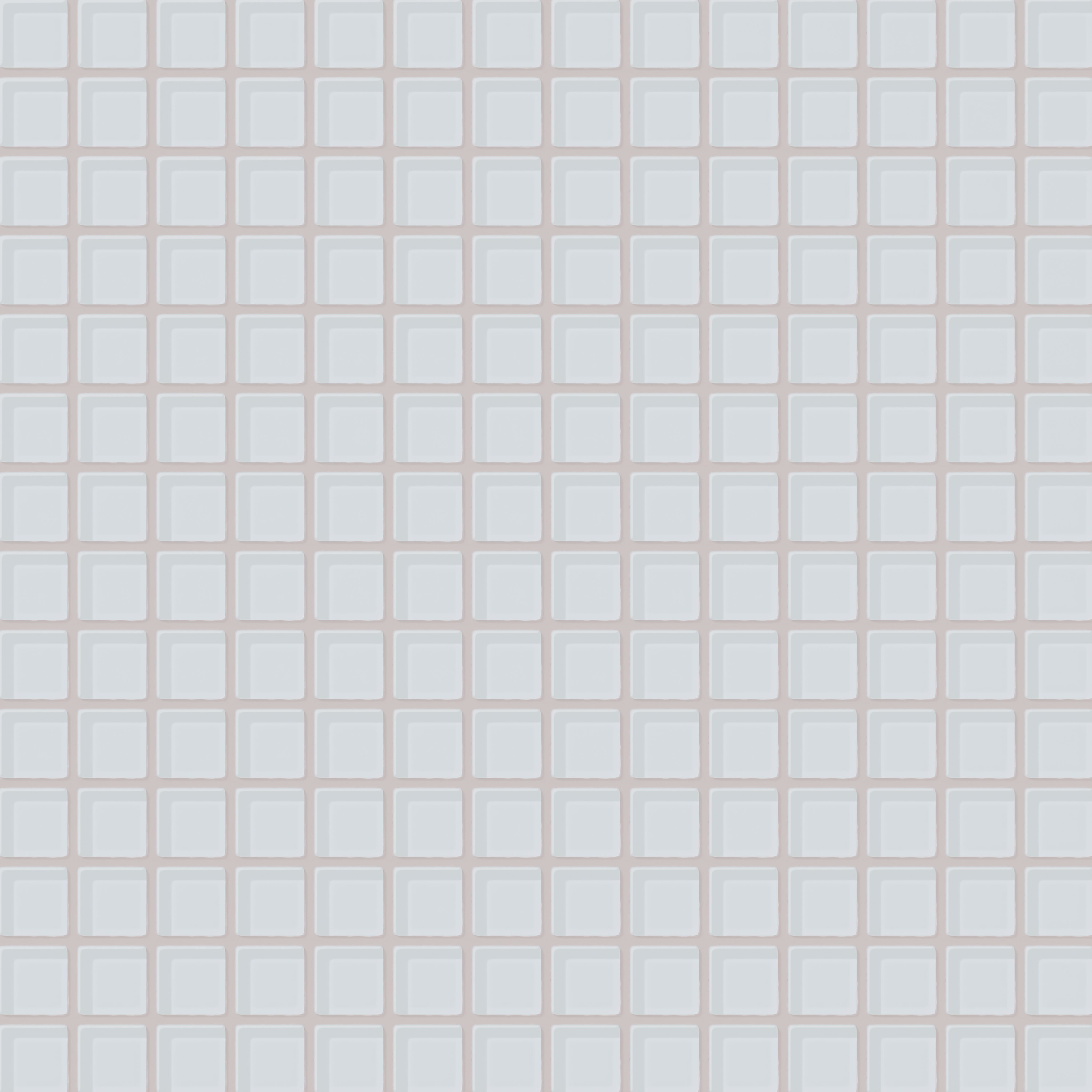 1x1 Straight Set Sheeted Glass Mosaic Tile in Snowy Owl Gloss