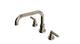 Flatiron Two Handle Deck Mount Squaretop Bath Trim with Linear Lever Handles in Polished Nickel