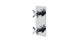 Flatiron Two Handle Wall Mount Shower Trim with Linear Cross Handles in Polished Chrome