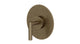 Contour One Handle Wall Mount Shower Trim with Soft Lever Handle in Antique Brass