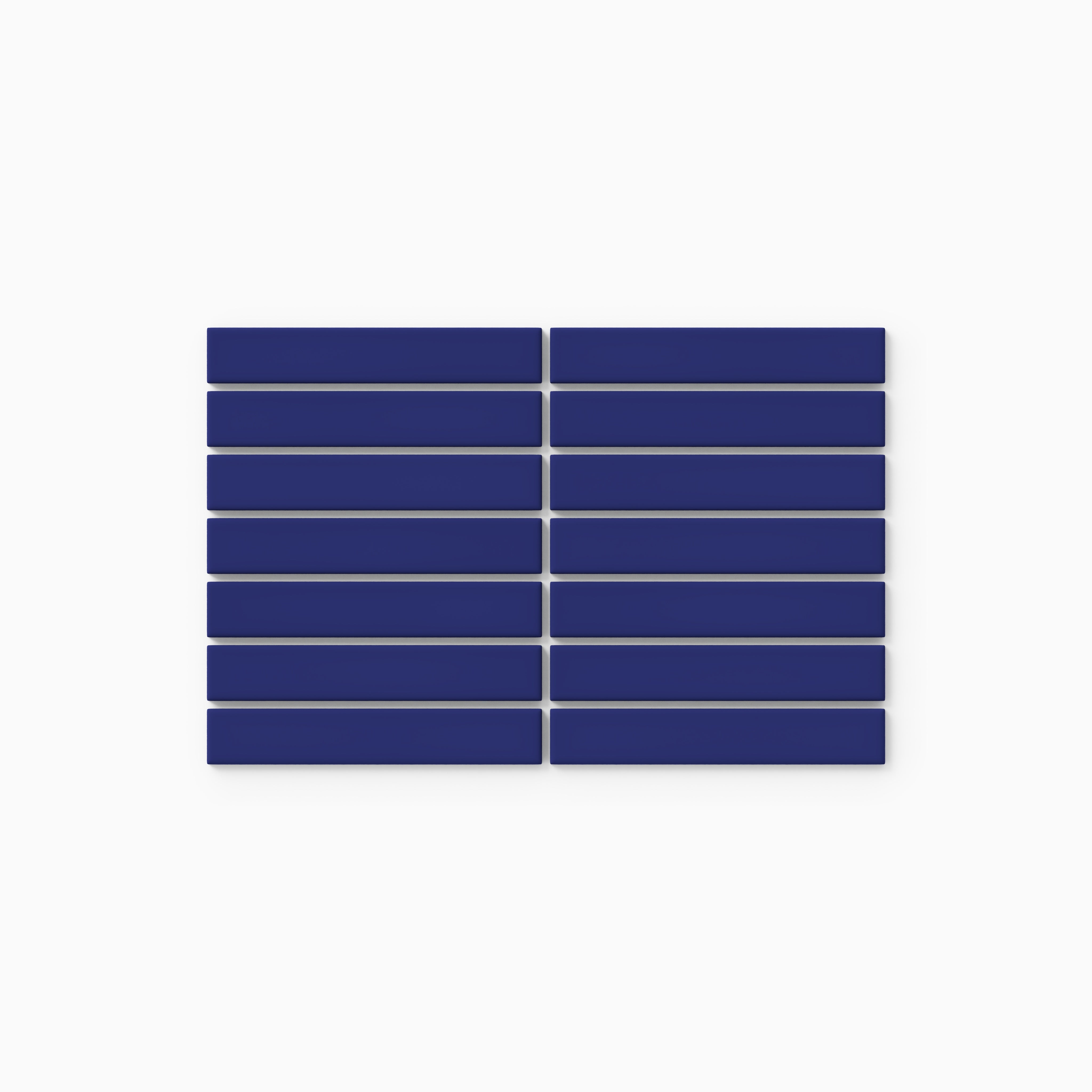 1x6 Straight Set Sheeted Original Ceramic Mosaic Tile in Azul Matte