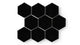 4" Hexagon Original Ceramic Tile in Raven Gloss