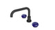 Foundry Two Handle Deck Mount Squaretop Bath Trim with Pebble Ceramic Knob Handles in Matte Black