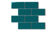 2x4 Half Offset Sheeted Natural Press Ceramic Mosaic Tile in Maya Blue Gloss